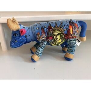 Cow Parade NEW YORK CITY NYC Stuffed Animal Plush Bean Bag Twin Towers